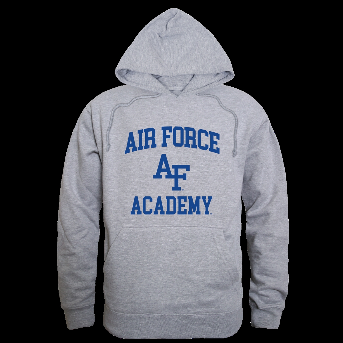 W Republic 569-242-HGY-04 United States Air Force Academy Falcons Seal Hoodie&#44; Heather Grey - Extra Large