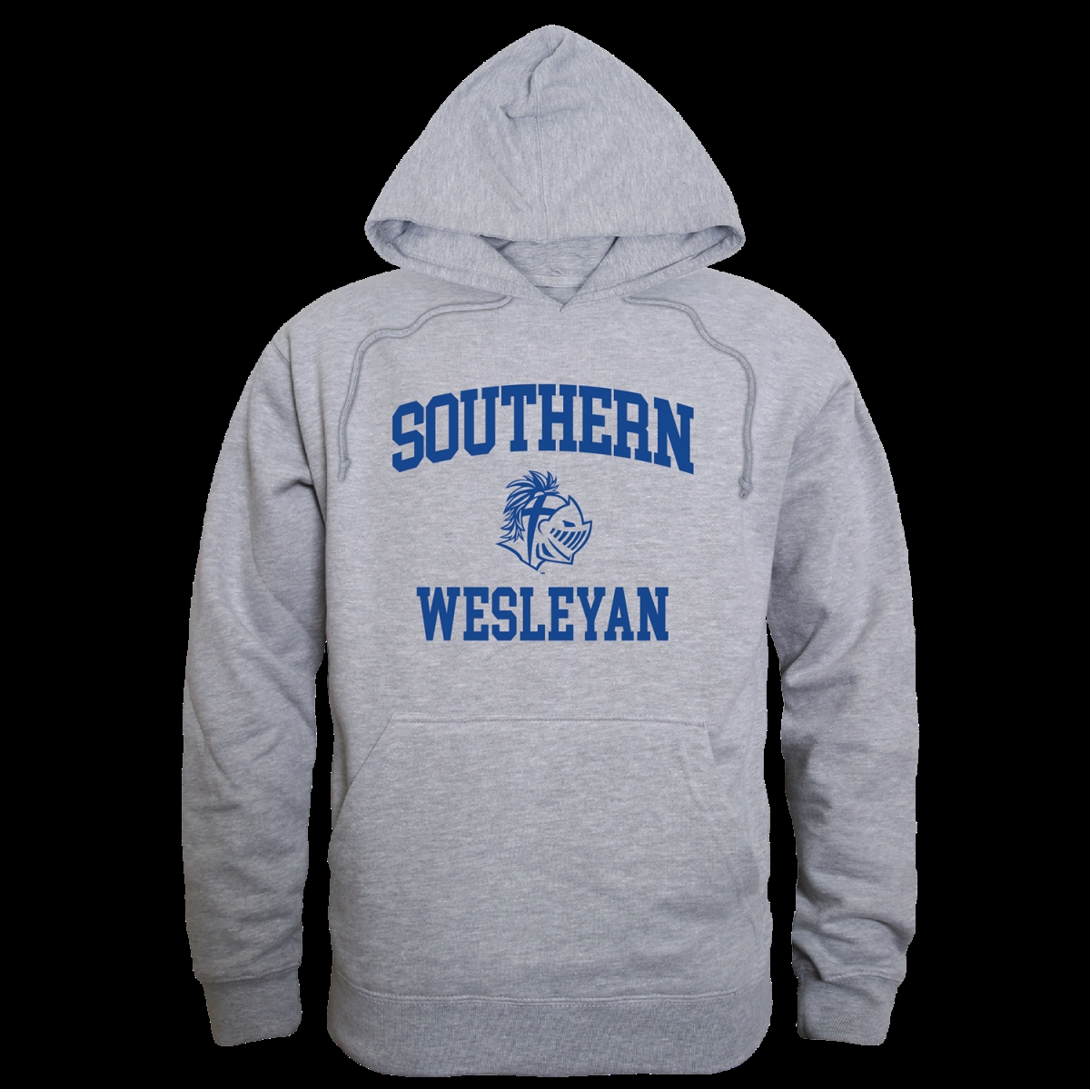 W Republic 569-673-HGY-03 Southern Wesleyan University Warriors Seal Hoodie&#44; Heather Grey - Large