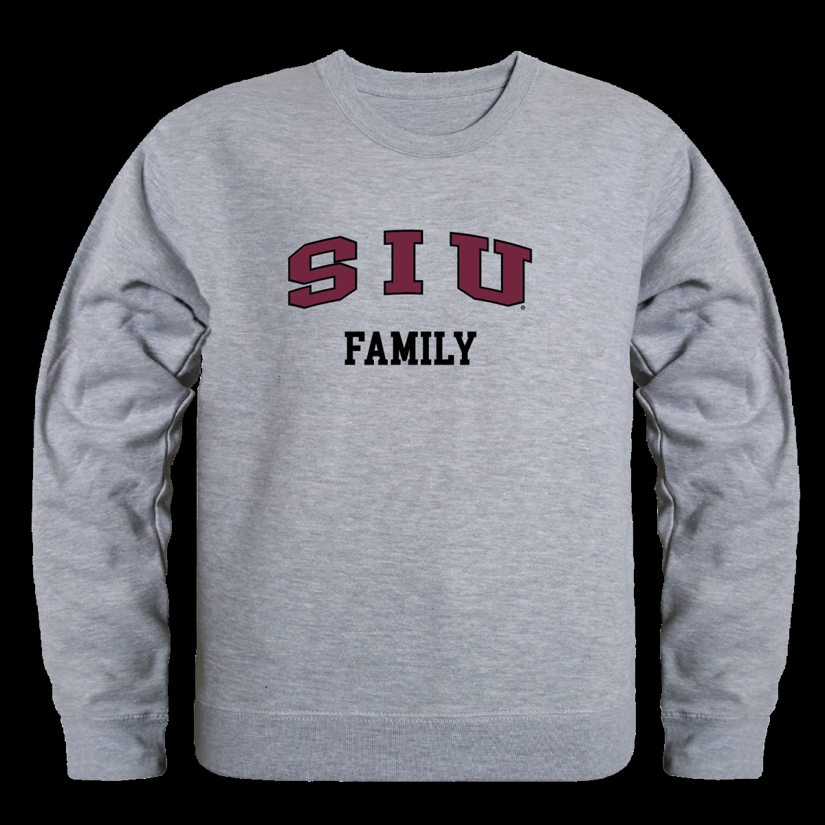 W Republic 572-234-HGY-03 Southern Illinois University Salukis Family Crewneck Sweatshirt&#44; Heather Grey - Large