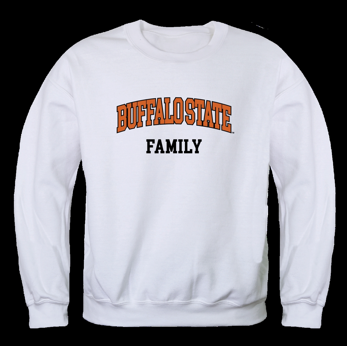 W Republic 572-107-WHT-02 Buffalo State University Bengals Family Crewneck Sweatshirt&#44; White - Medium