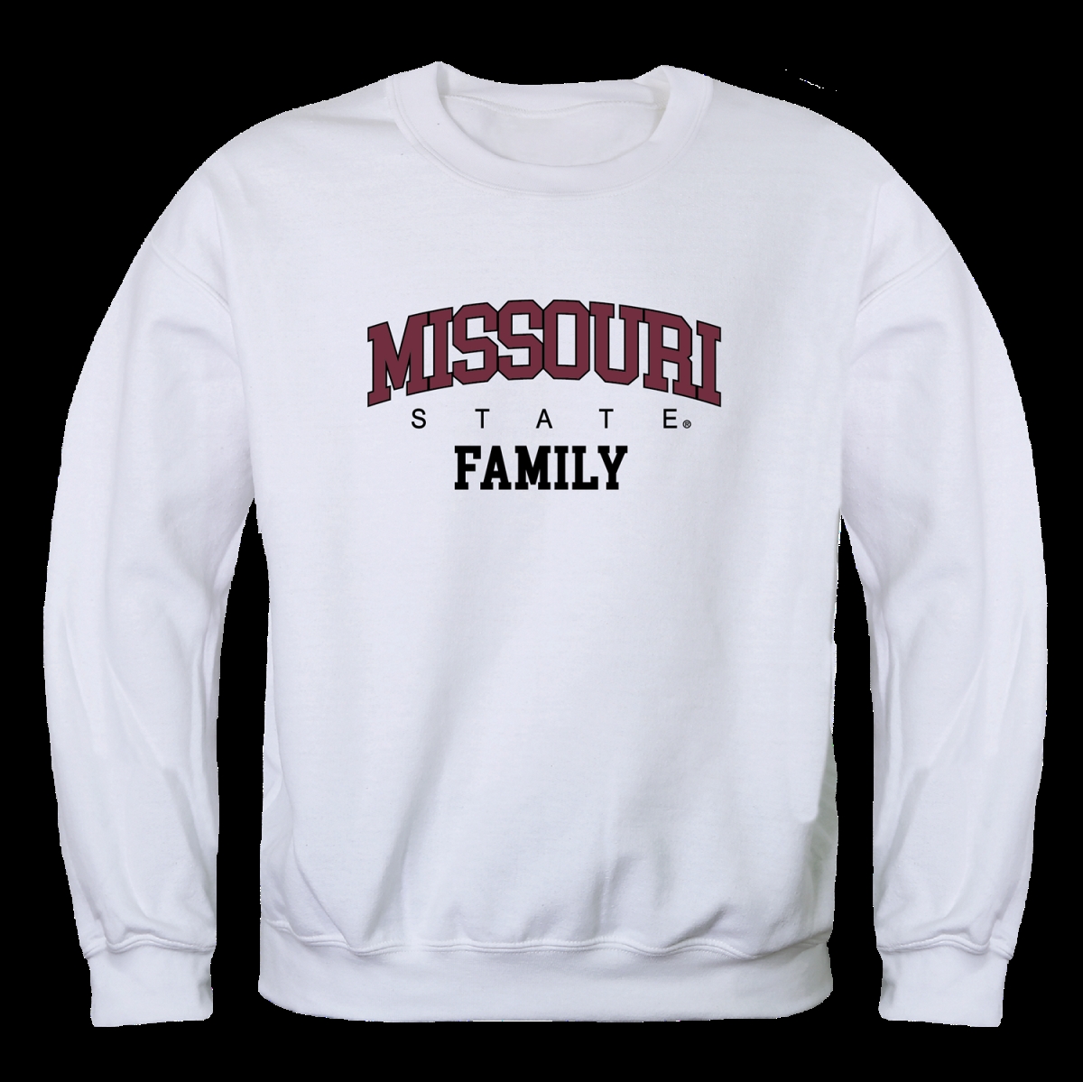 W Republic 572-547-WHT-02 Missouri State University Bears Family Crewneck Sweatshirt&#44; White - Medium