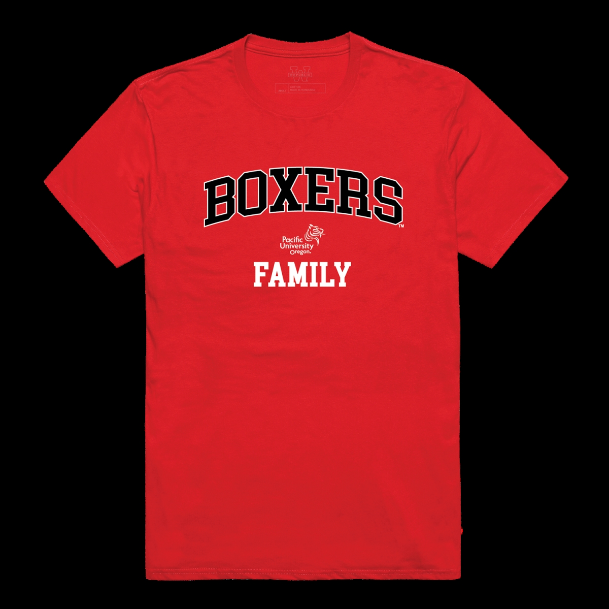 W Republic 571-567-RED-05 Pacific University Boxers Family T-Shirt&#44; Red - 2XL