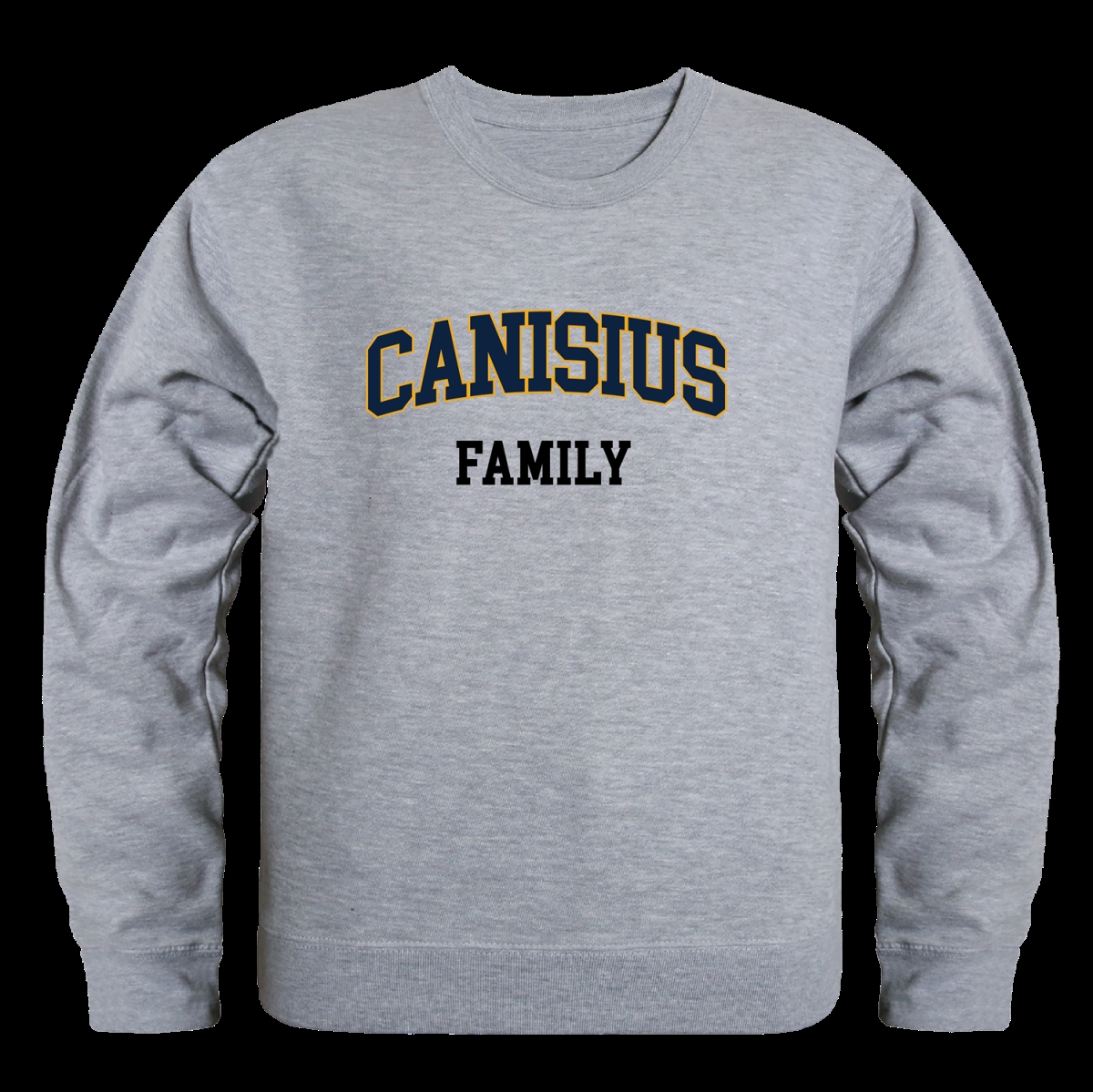 W Republic 572-277-HGY-03 Canisius College Golden Griffins Family Crewneck Sweatshirt&#44; Heather Grey - Large