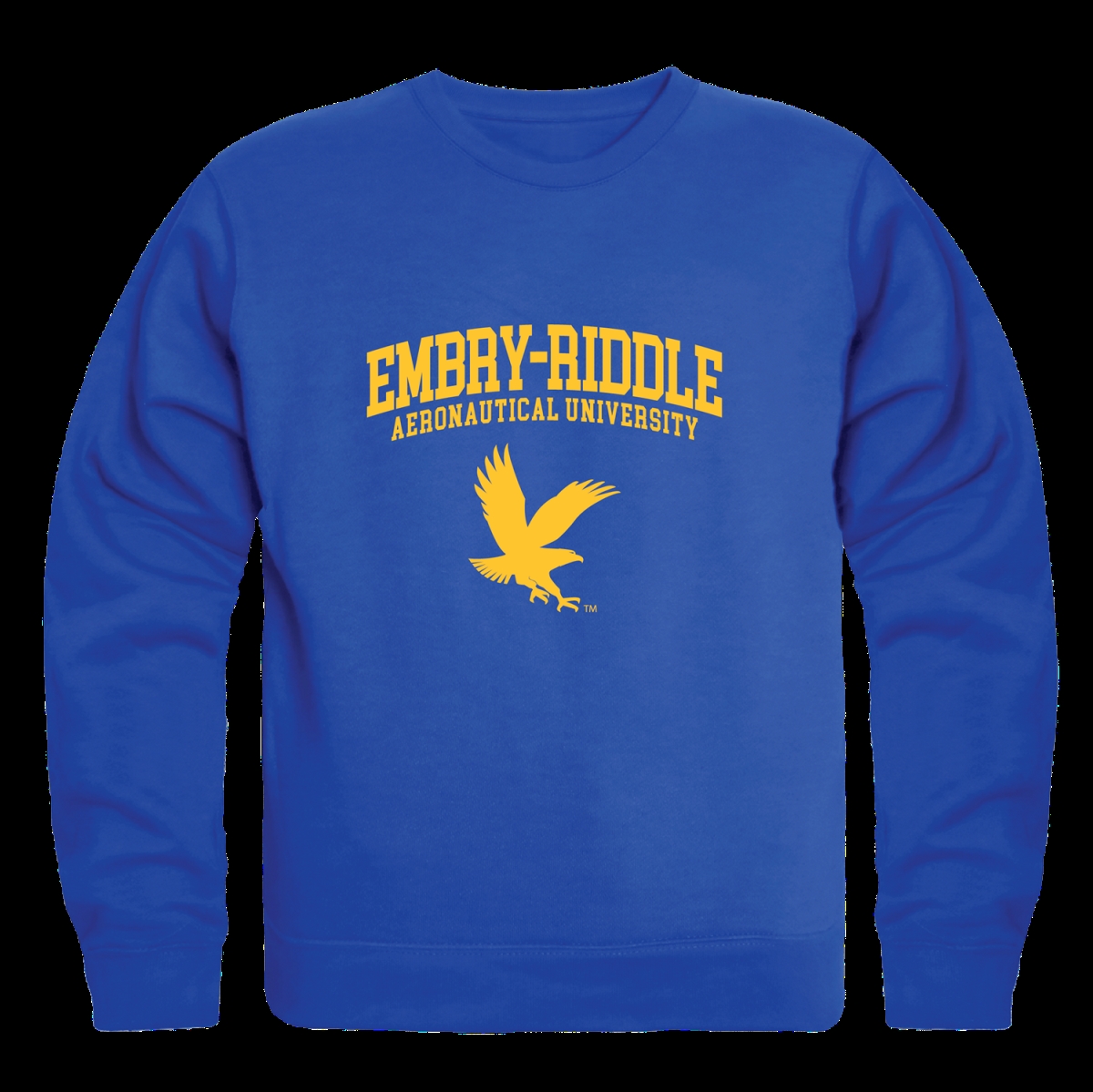 W Republic 568-298-RYL-03 Embry-Riddle Aeronautical University Eagles Seal Crewneck Sweatshirt&#44; Royal - Large