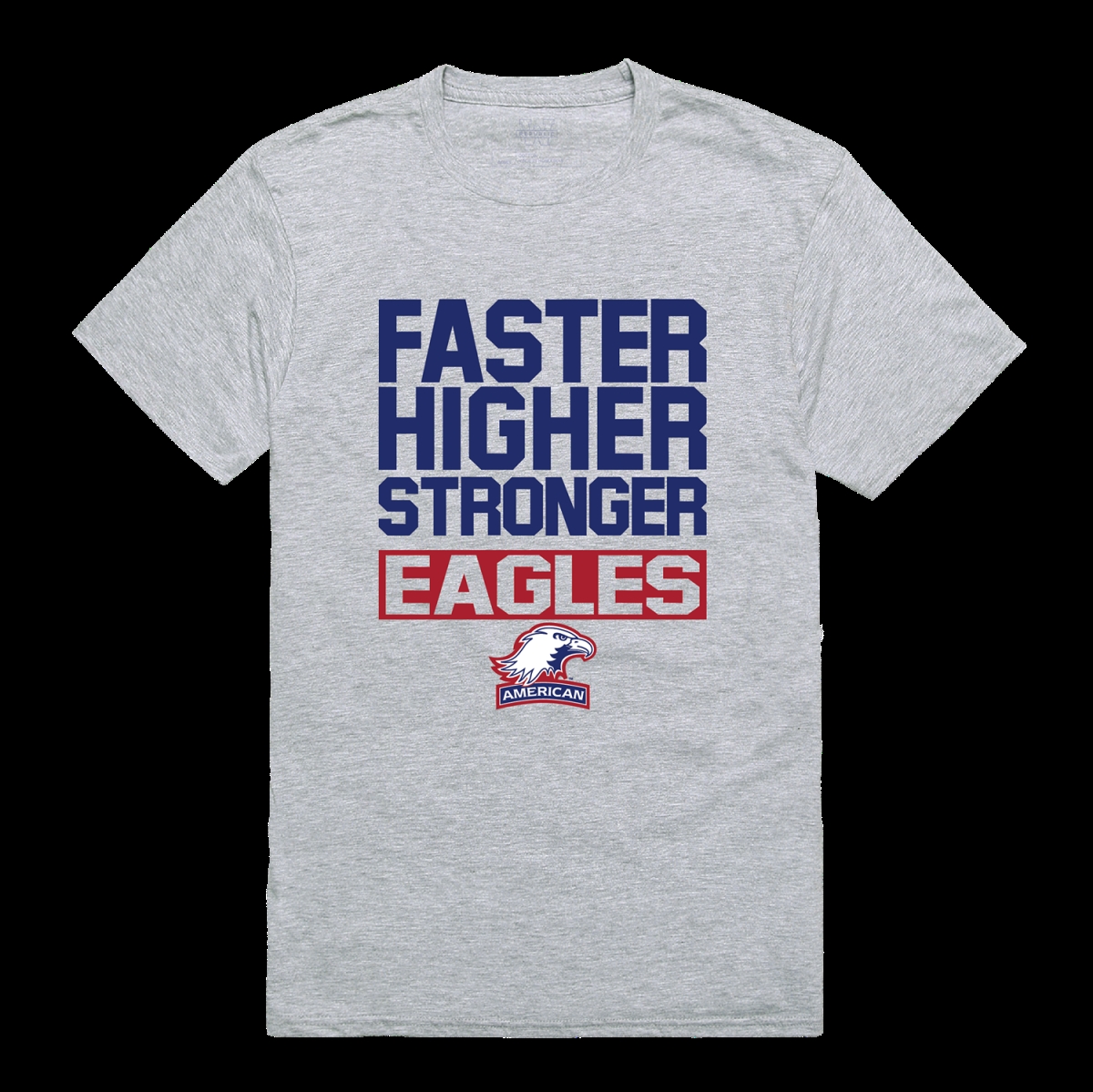 W Republic 530-498-HGY-04 American University Eagles Workout T-Shirt&#44; Heather Grey - Extra Large