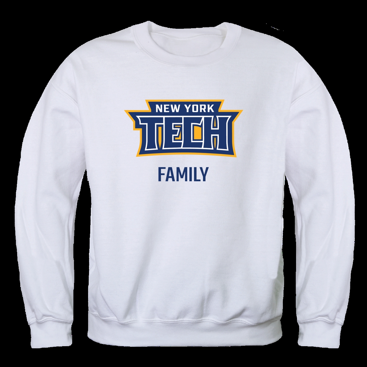 W Republic 572-556-WHT-05 New York Institute of Technology Bears Family Crewneck Sweatshirt&#44; White - 2XL