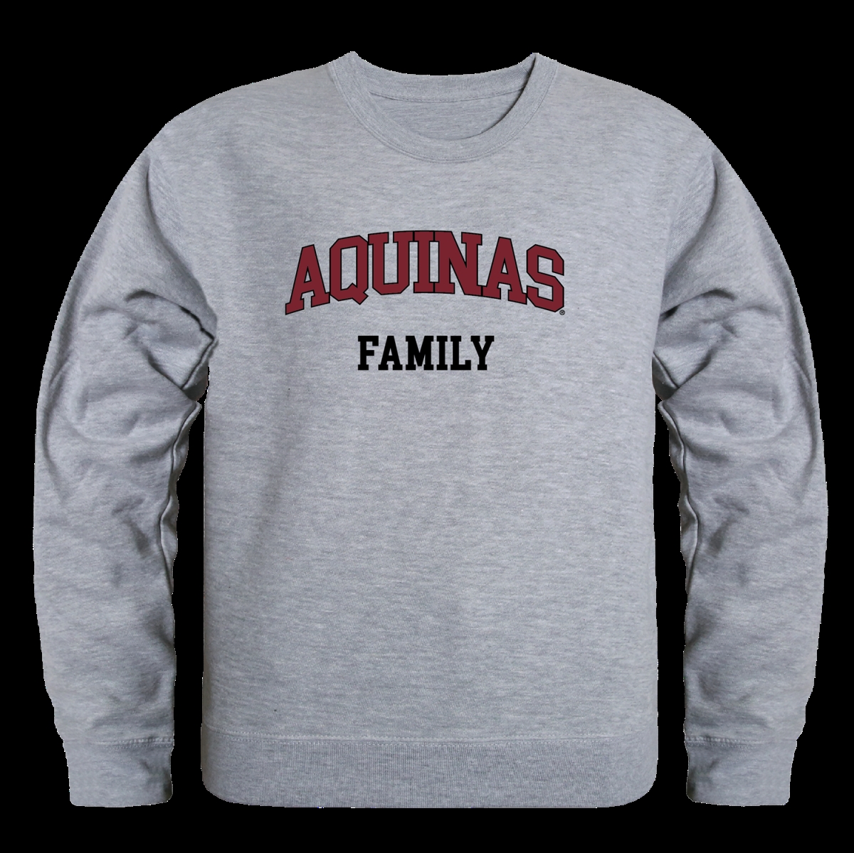 W Republic 572-611-HGY-04 Aquinas College Saints Family Crewneck Sweatshirt&#44; Heather Grey - Extra Large