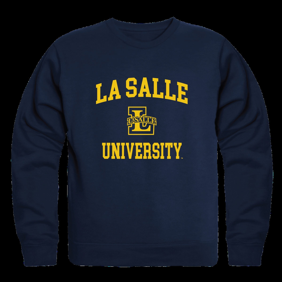 W Republic 568-322-NVY-01 La Salle University Explorers Seal Crewneck Sweatshirt&#44; Navy - Small