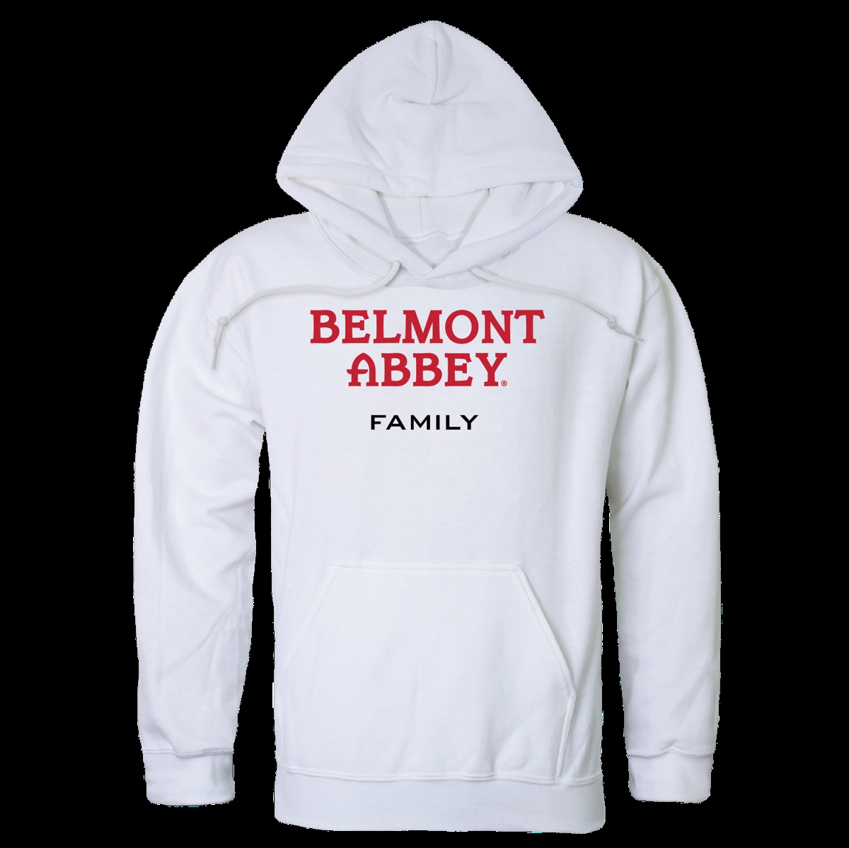 W Republic 573-616-WHT-04 Belmont Abbey College Crusaders Family Hoodie&#44; White - Extra Large