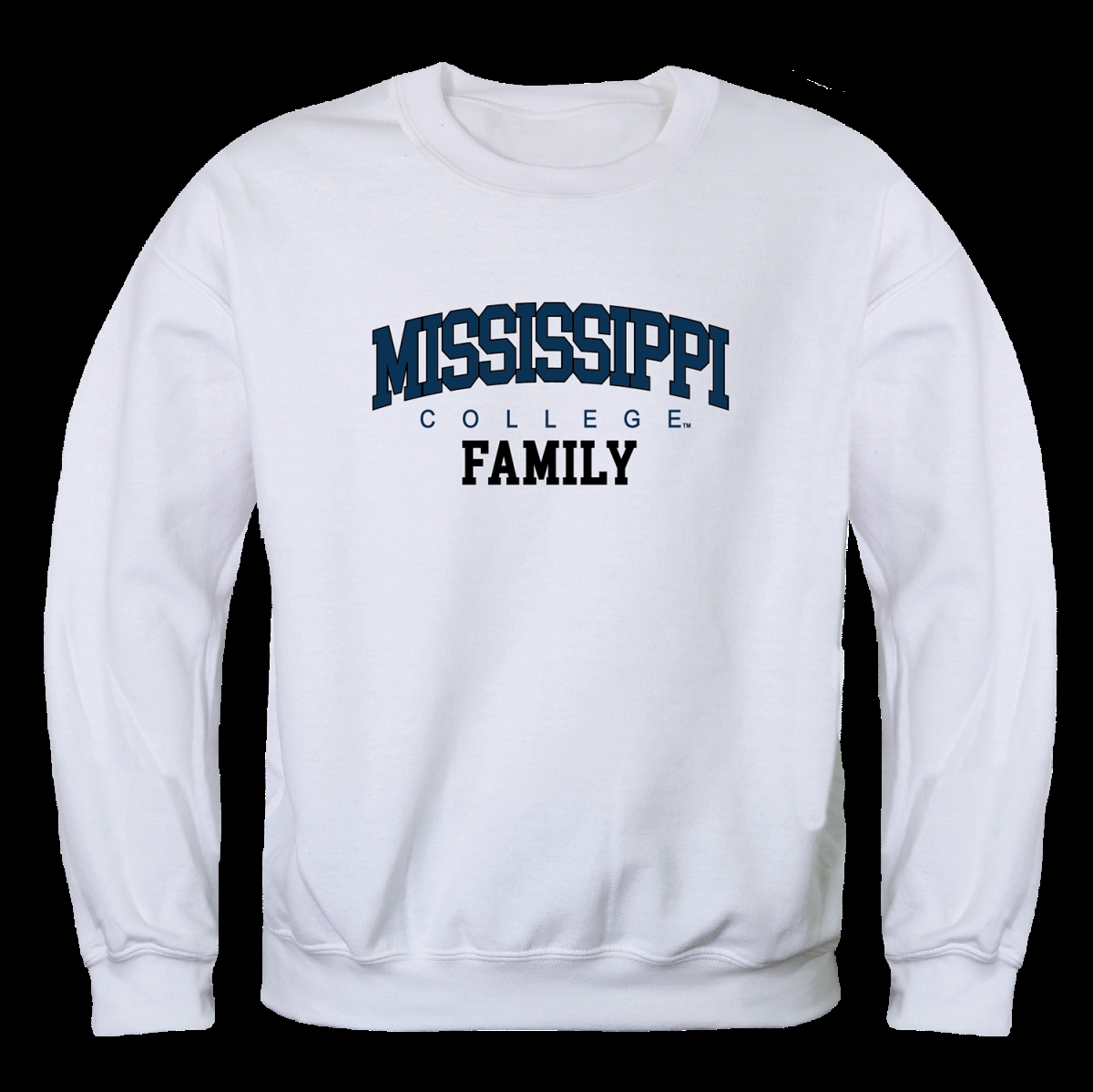 W Republic 572-544-WHT-03 Mississippi College Choctaws Family Crewneck Sweatshirt&#44; White - Large