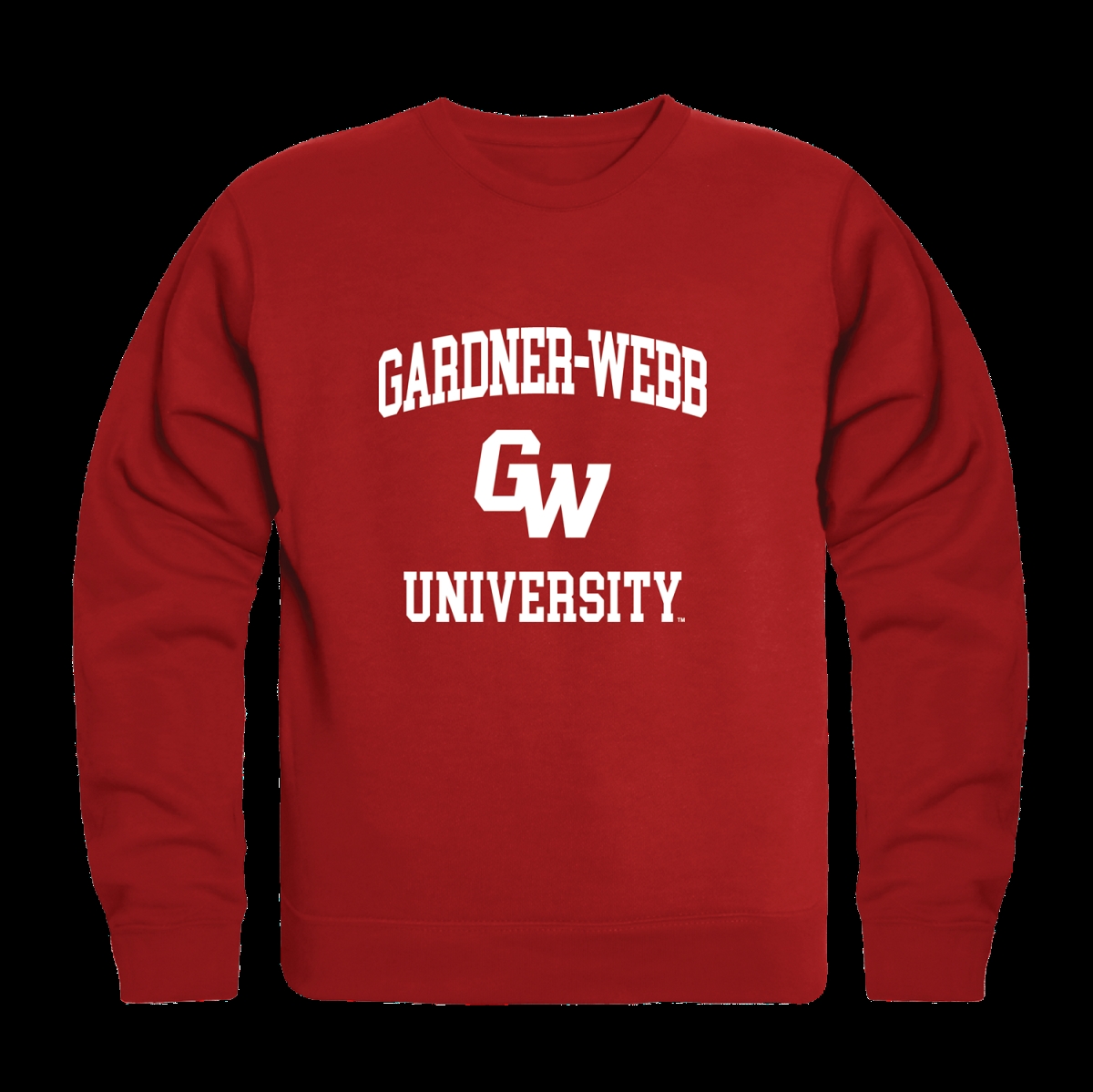 W Republic 568-307-RED-02 Gardner-Webb University Runnin Bulldogs Seal Crewneck Sweatshirt&#44; Red - Medium