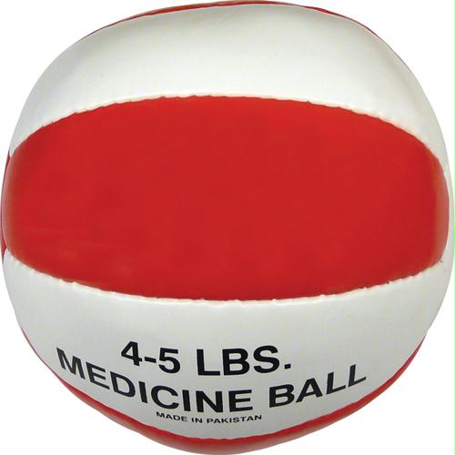 Olympia Sports BA043P Syn. Leather Medicine Ball - 4-5 lbs. (red)