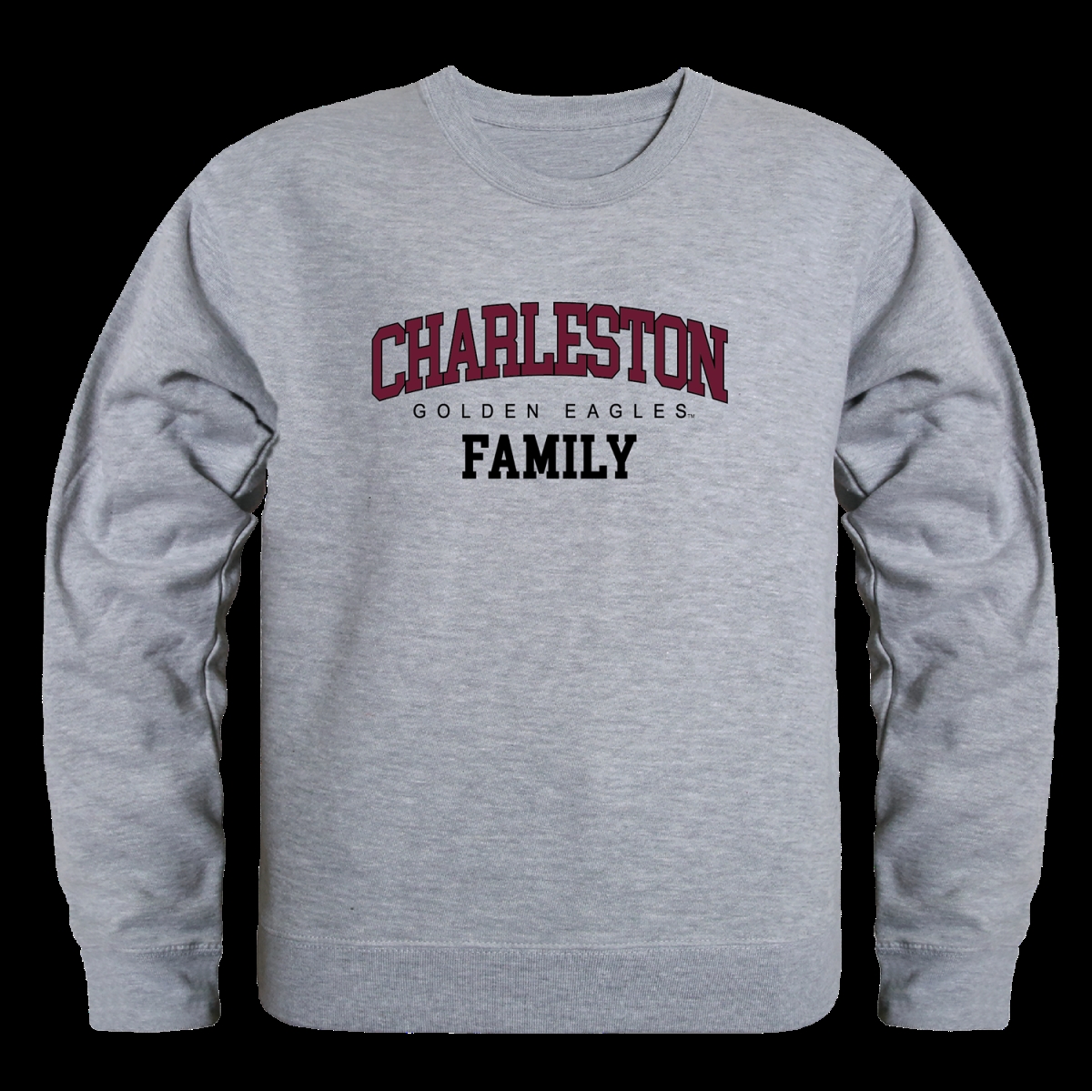 W Republic 572-630-HGY-02 College of Charleston Golden Eagles Family Crewneck Sweatshirt&#44; Heather Grey - Medium