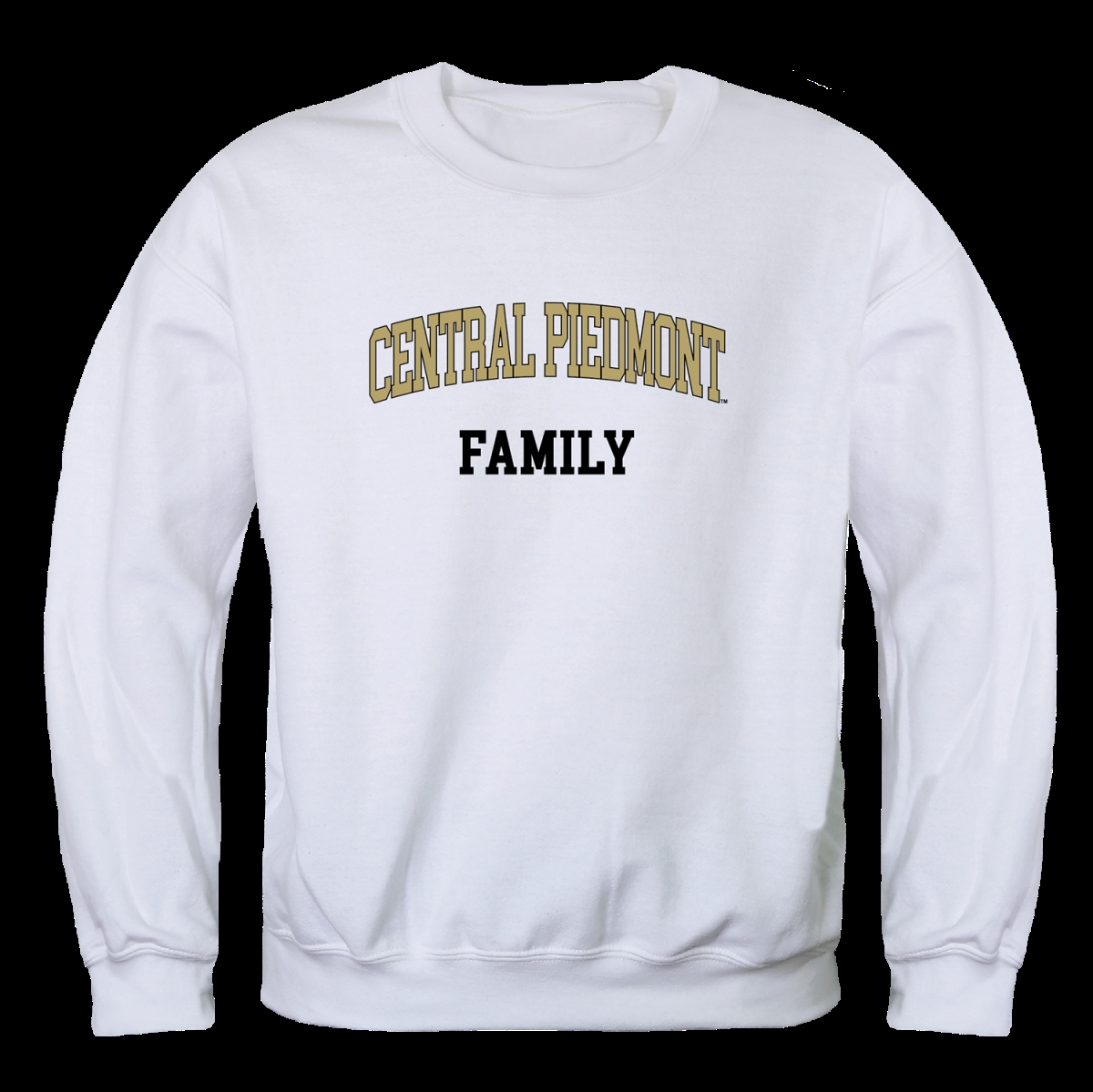 W Republic 572-628-WHT-01 Central Piedmont Community College Family Crewneck Sweatshirt&#44; White - Small