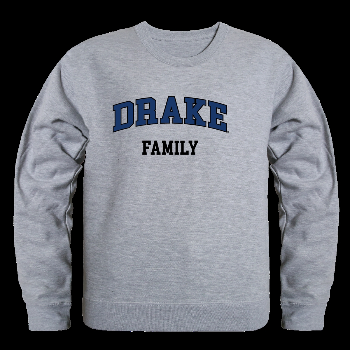 W Republic 572-292-HGY-05 Drake University Bulldogs Family Crewneck Sweatshirt&#44; Heather Grey - 2XL