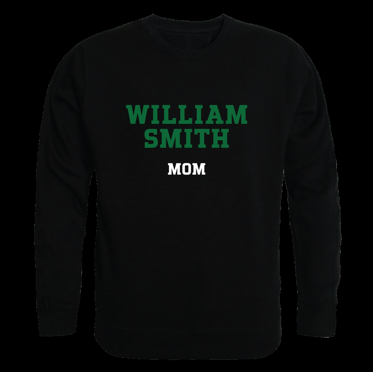 W Republic 564-700-BK2-02 Hobart & William Smith College Statesmen Mom Crewneck Sweatshirt&#44; Black - Medium
