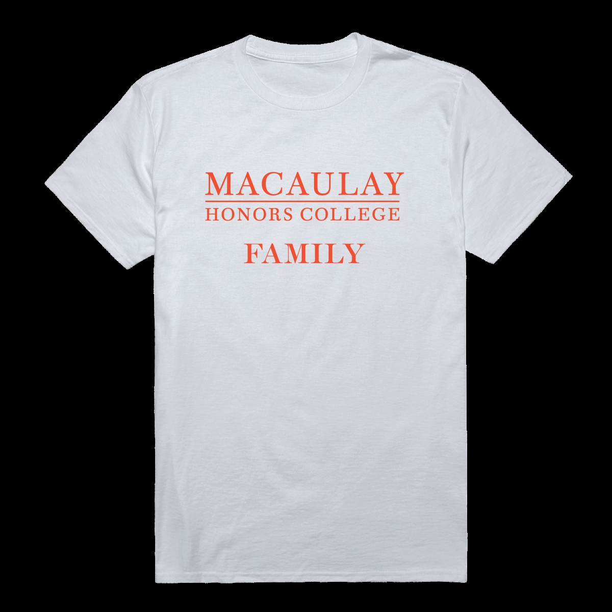 W Republic 571-534-WHT-02 Macaulay Honors College Family T-Shirt&#44; White - Medium