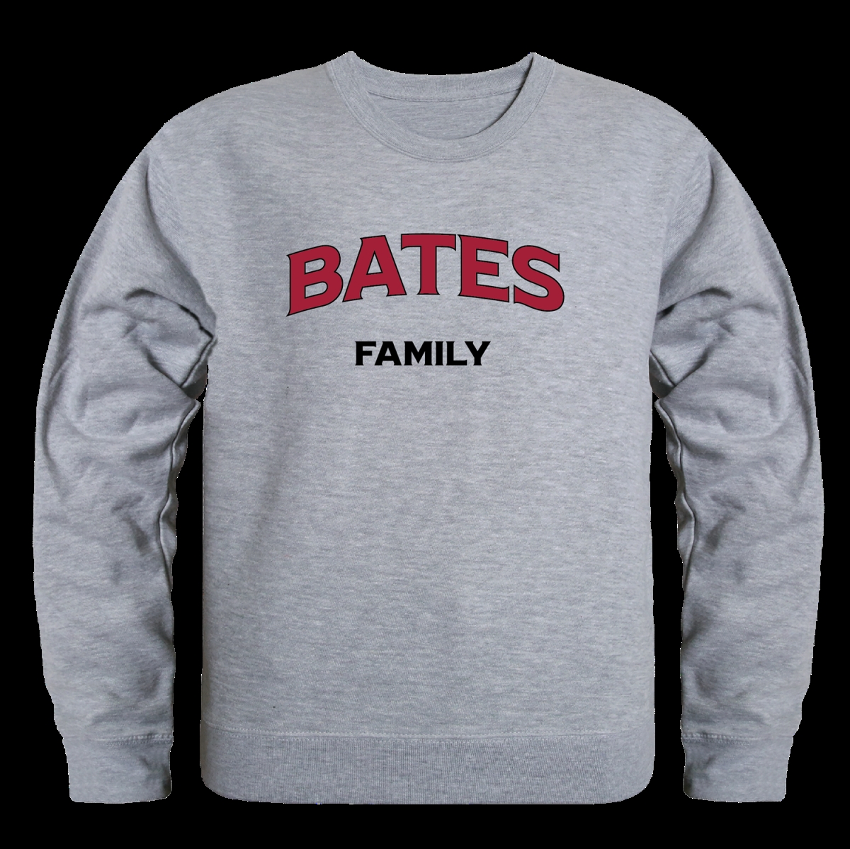 W Republic 572-615-HGY-02 Bates College Bobcats Family Crewneck Sweatshirt&#44; Heather Grey - Medium