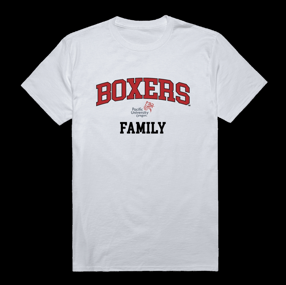 W Republic 571-567-WHT-04 Pacific University Boxers Family T-Shirt&#44; White - Extra Large