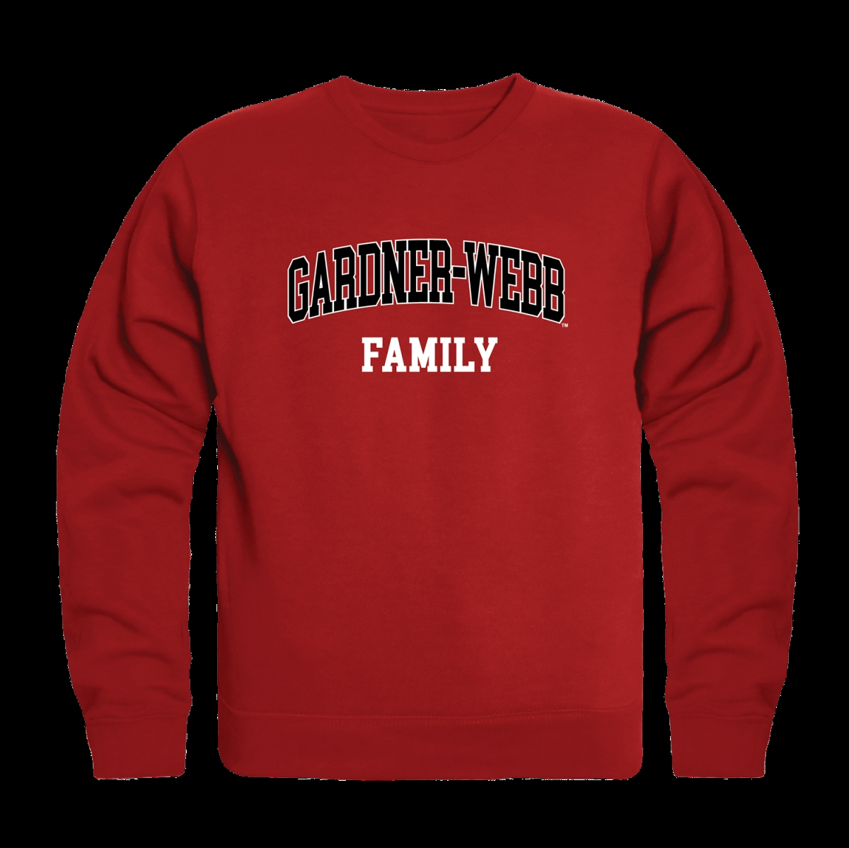 W Republic 572-307-RED-01 Gardner-Webb University Runnin Bulldogs Family Crewneck Sweatshirt&#44; Red - Small