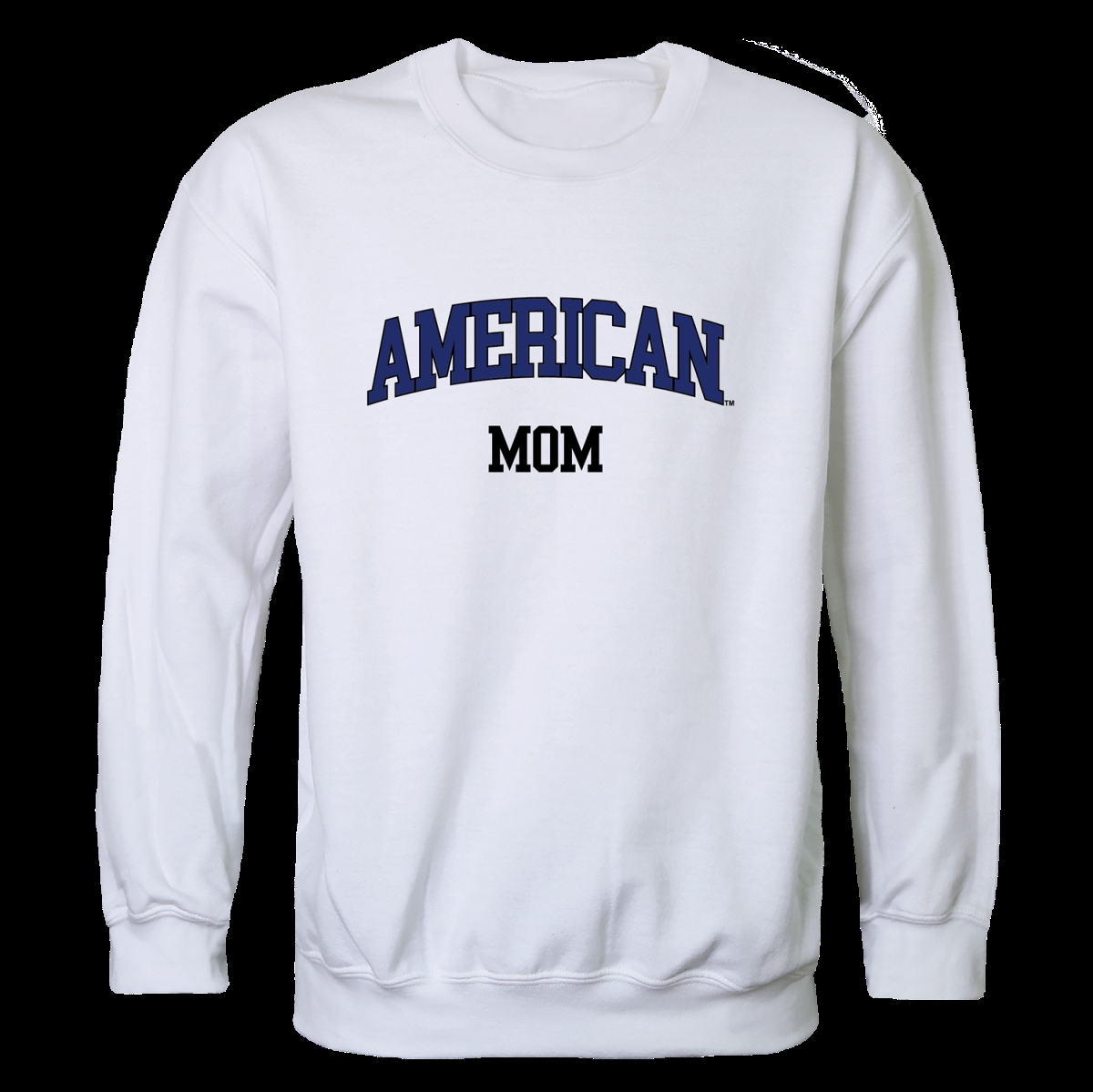 W Republic 564-498-WHT-03 American University Eagles Mom Crewneck Sweatshirt&#44; White - Large