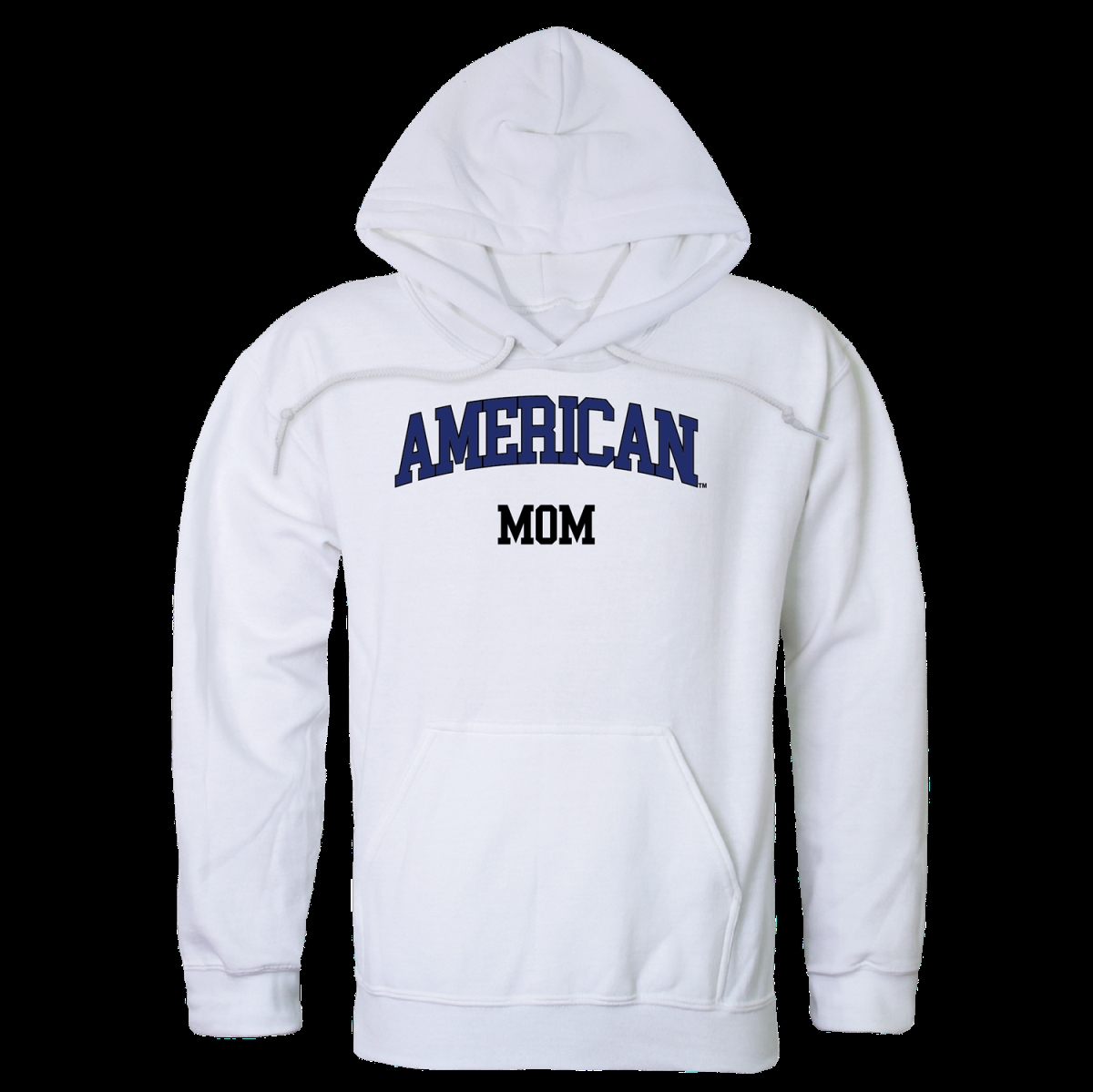 W Republic 565-498-WHT-04 American University Eagles Mom Hoodie&#44; White - Extra Large
