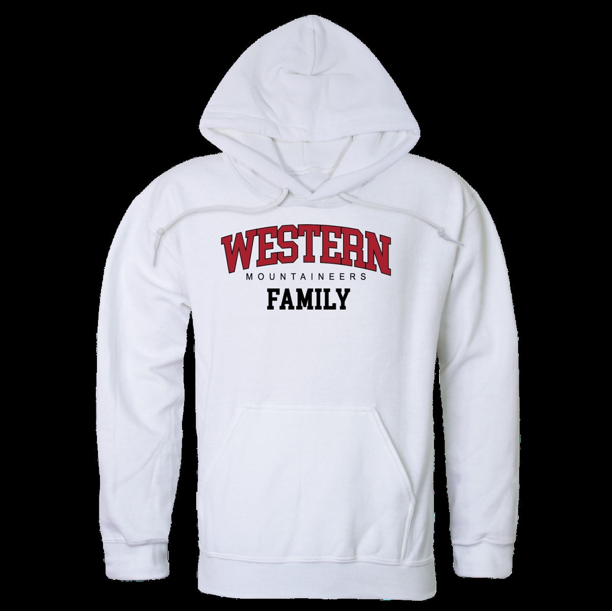 W Republic 573-604-WHT-02 Western Colorado University Mountaineers Family Hoodie&#44; White - Medium