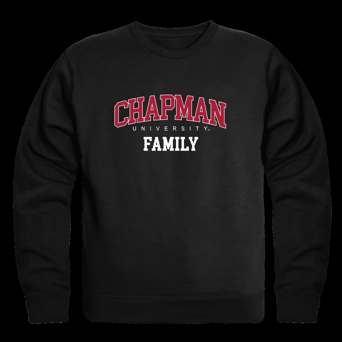W Republic 572-629-BLK-03 Chapman University Panthers Family Crewneck Sweatshirt&#44; Black - Large
