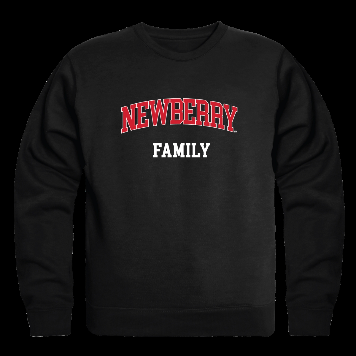 W Republic 572-557-BLK-01 Newberry College Wolves Family Crewneck Sweatshirt&#44; Black - Small