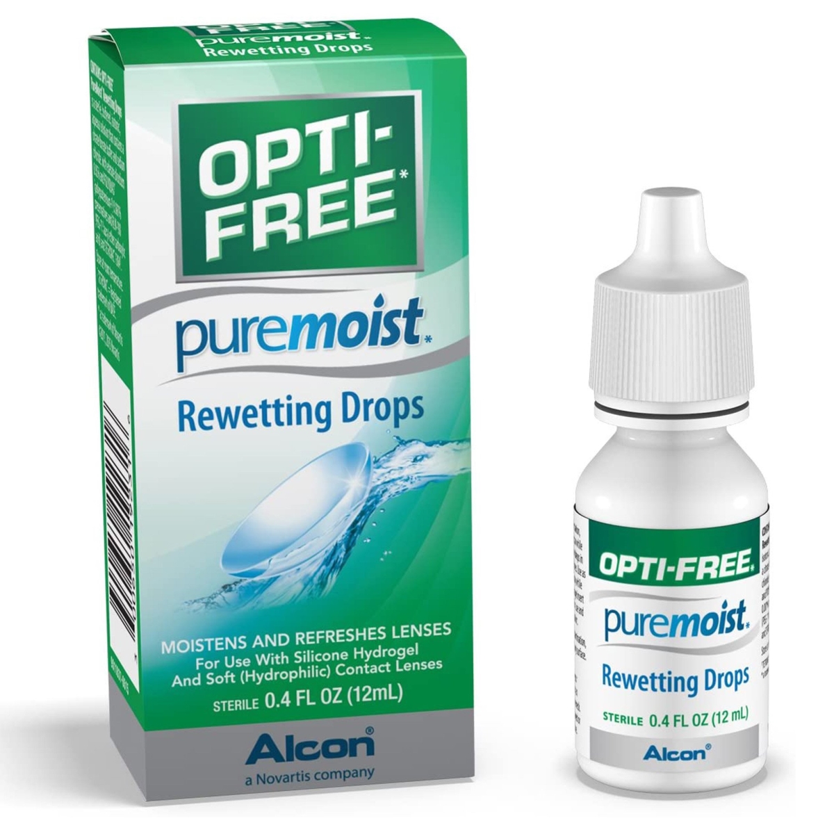 Opti Free Pure Moist 798866-EA 0.4 oz Citrate Buffer & Sodium Chloride Rewetting Drops