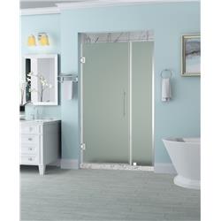 Aston SDR965F-CH-5923-10 Belmore 58.25 to 59.25 x 72 in. Frameless Hinged Shower Door with Frosted Glass - Chrome