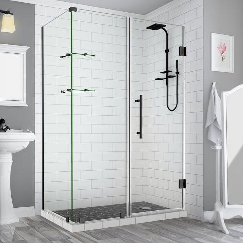 Aston SEN962EZ-ORB-623038-10 BromleyGS 61.25-62.25 x 38.375 x 72 in. Frameless Corner Hinged Shower Enclosure with Glass Shelves in Oi