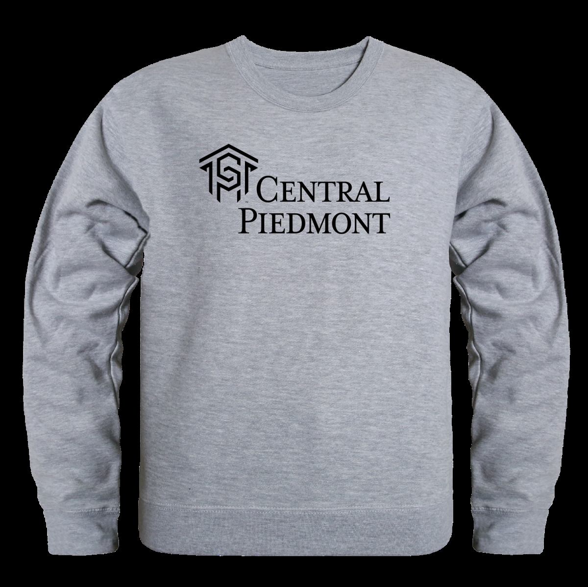 W Republic 568-628-HGY-05 Central Piedmont Community College Seal Crewneck Sweatshirt&#44; Heather Grey - 2XL