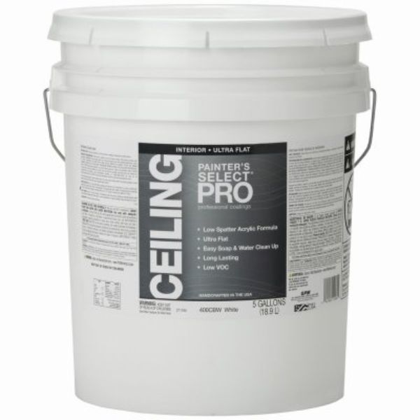 True Value Manufacturing 271795 5 gal Pro 400 Latex Ceiling Paint&#44; Brite White Flat