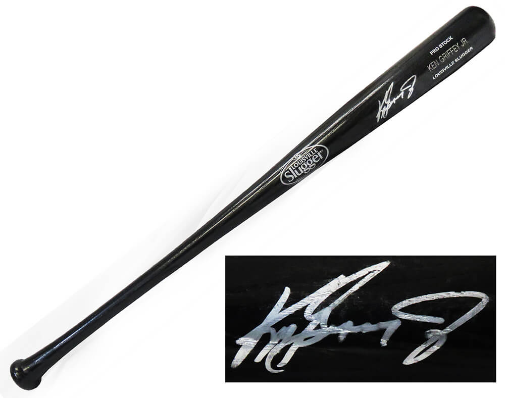 Schwartz Sports Memorabilia GRIBAT102 Ken Griffey Jr. Signed Louisville Slugger Name Engraved Baseball Bat - Beckett, Black