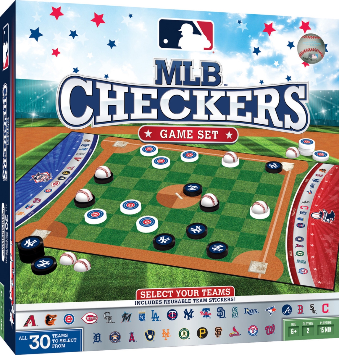Masterpiece Usa Masterpiece MLB3050 MLB Checkers Board Game
