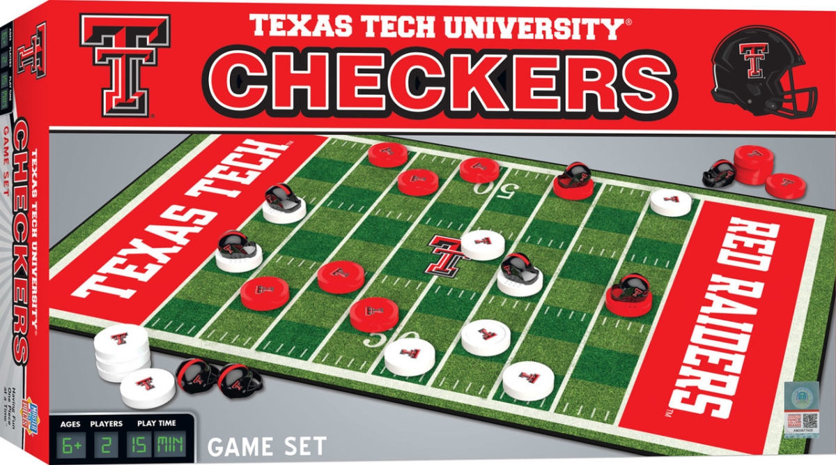 Masterpiece Usa Masterpiece TTU3030 NCAA Texas Tech Red Raiders Checkers Board Game