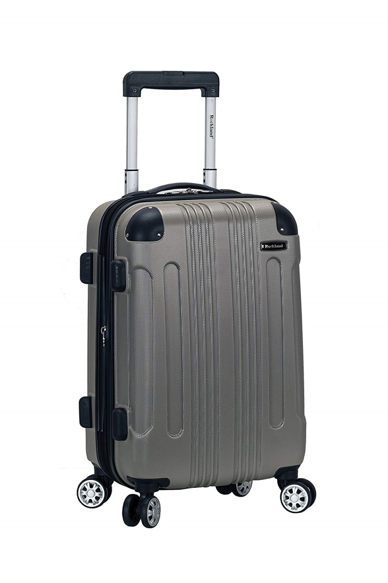 Rockland F1901-SILVER Sonic ABS Upright Spinner Luggage - Silver