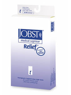 Jobst 114741 Relief 30-40 mmHg Closed Toe Knee Highs Unisex - Size & Color- Black X-Large Full Calf