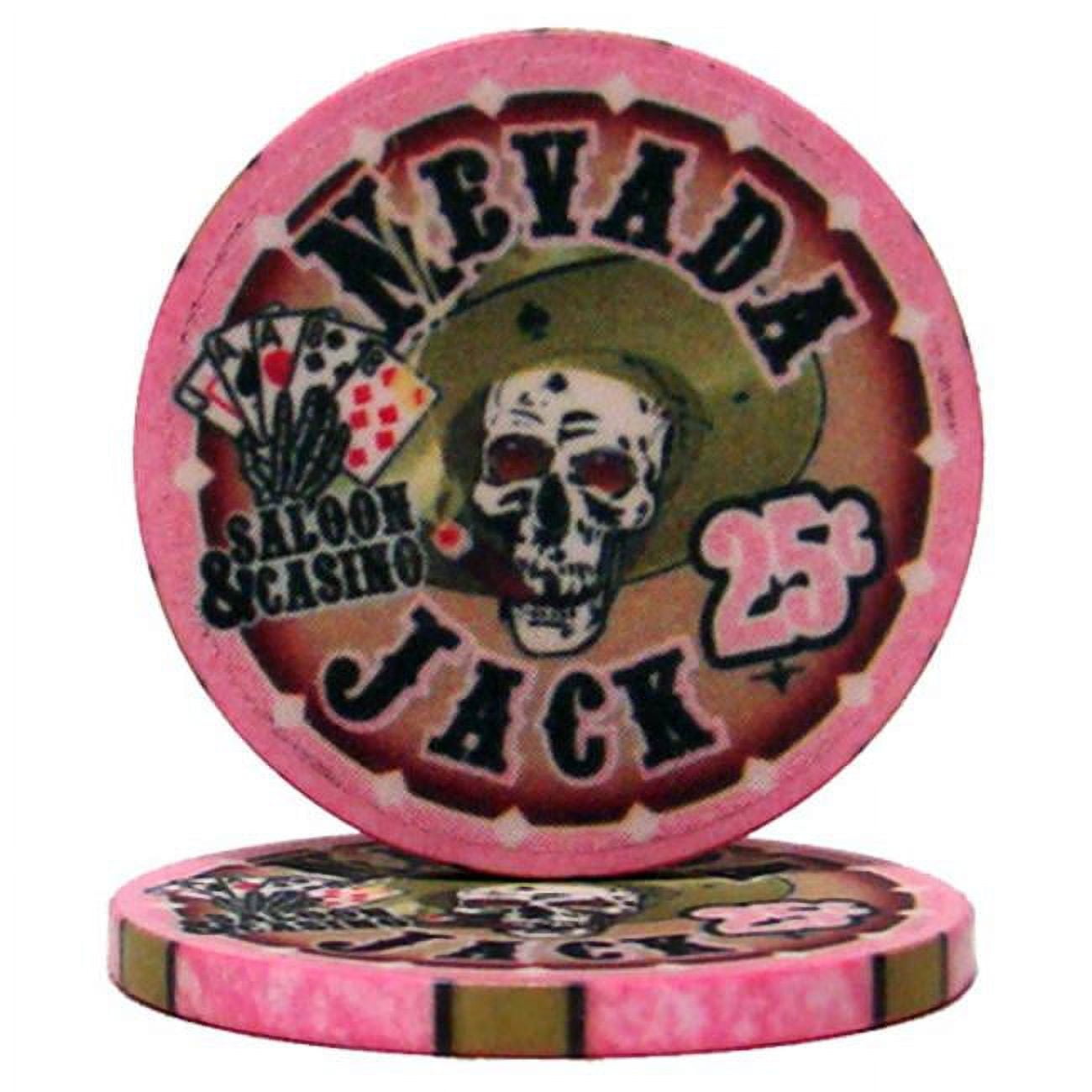 Brybelly Holdings CPNJ-25c-25 10 g 25 Cent Nevada Jack Ceramic Poker Chip - Roll of 25