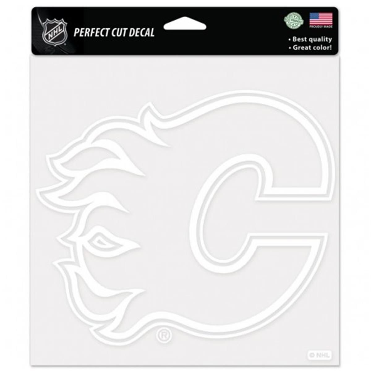 CASEYS Calgary Flames Decal 8x8 Perfect Cut White Special Order