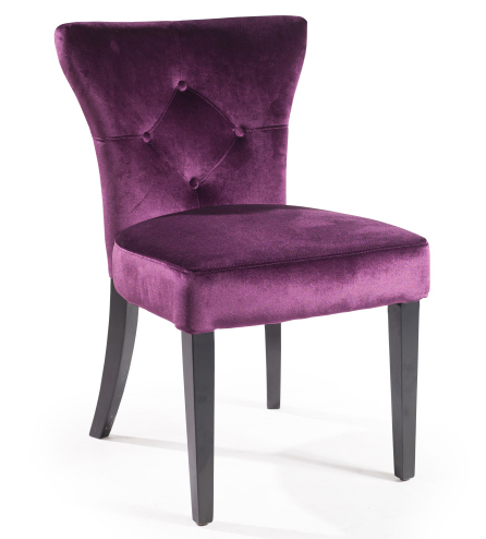 Armen Living LC8099SIPU Elise Side Chair - purple - Set of 2