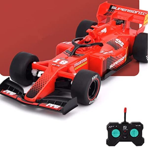 netjett NC22288 High Speed Race Drift Remote Control Radio Control Cars Toy with LED Light Spray Function - Battery Red
