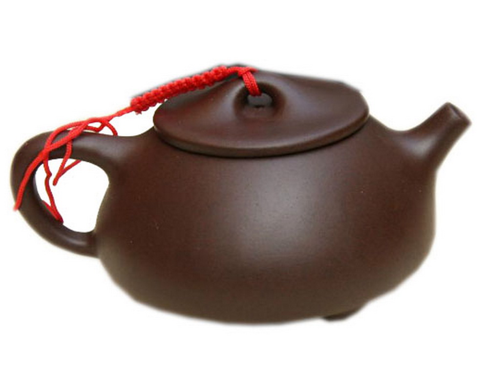 Panda Superstore PS-HOM367229011-EMILY02726 8.5 oz Chinese Purple Clay Teapot with 2 Cups&#44; Brown