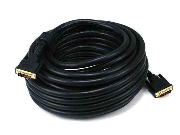 Monoprice 2185 50 ft. 24AWG Cl2 Dual Link DVI-D Cable&#44; Black