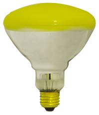 Satco Products Satco S4426 Satco 100W Yellow Medium Base BR38 Incandescent Bug Floodlight Bulb S4426
