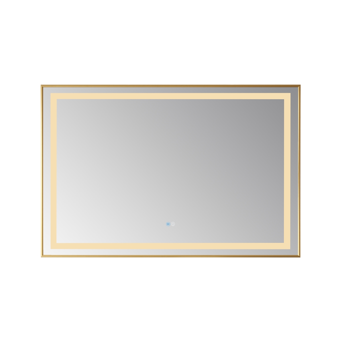 Innova V 802536-LED-BG 36 in. Teruel Rectangular Aluminum Framed LED Wall Mount Bathroom Vanity Mirror&#44; Gold