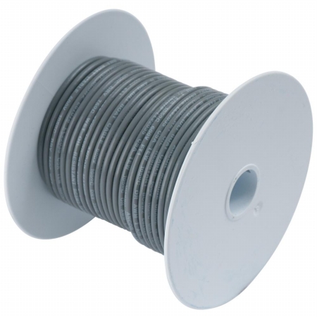 Ancor 180403 18 AWG Tinned Copper Wire, Grey - 35 ft.