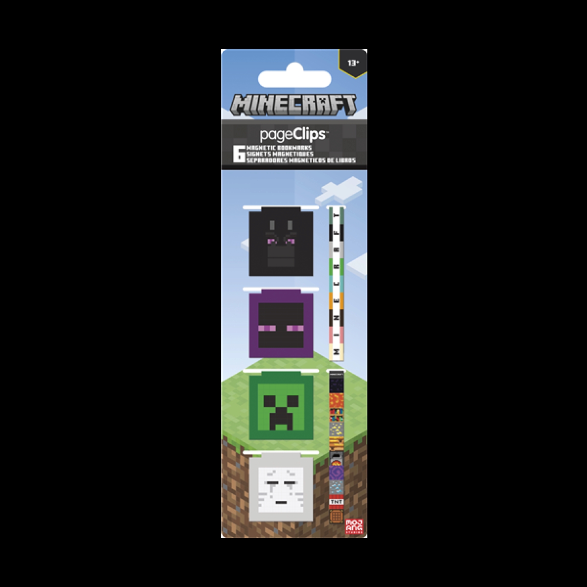 Hello Kitty 859510 Minecraft Mobs Magnetic Bookmark Clips&#44; Multi Color - Pack of 6