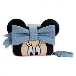Minnie Mouse 854457 Disney Big Bow Crossbody Bag by Loungefly&#44; Black & Blue